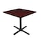 Cain Cain Square & Round Tables, Wood, Metal Top, Mahogany TB3636MH - alternate 1